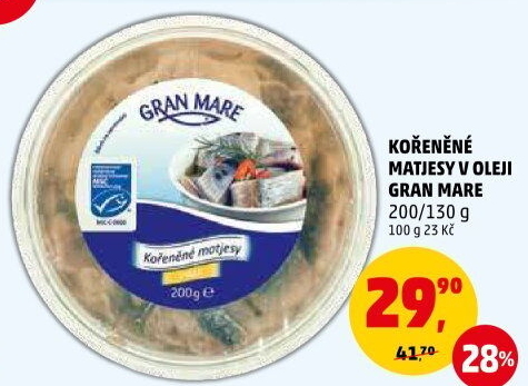 Matjesy kořeněné v oleji Gran Mare