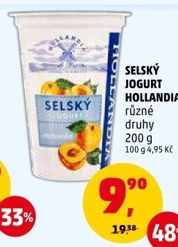 Ochucený jogurt selský Hollandia