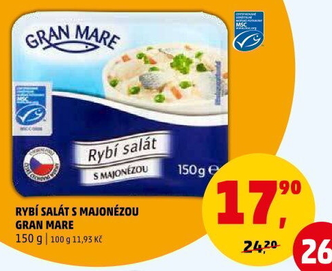 Rybí salát s majonézou Gran Mare