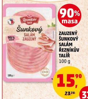 Salám šunkový zauzený Řezníkův talíř