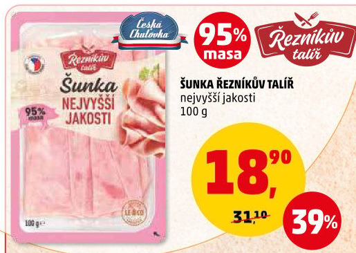 Šunka nejvyšší jakosti Řezníkův talíř