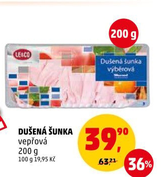 Šunka vepřová dušená LE&