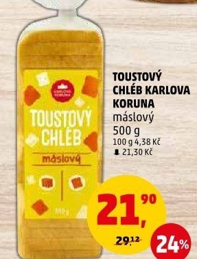 Toustový chléb Karlova Koruna