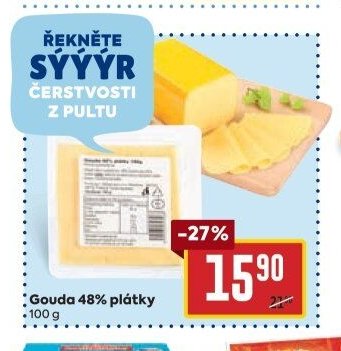 Gouda 48% plátky 100 g