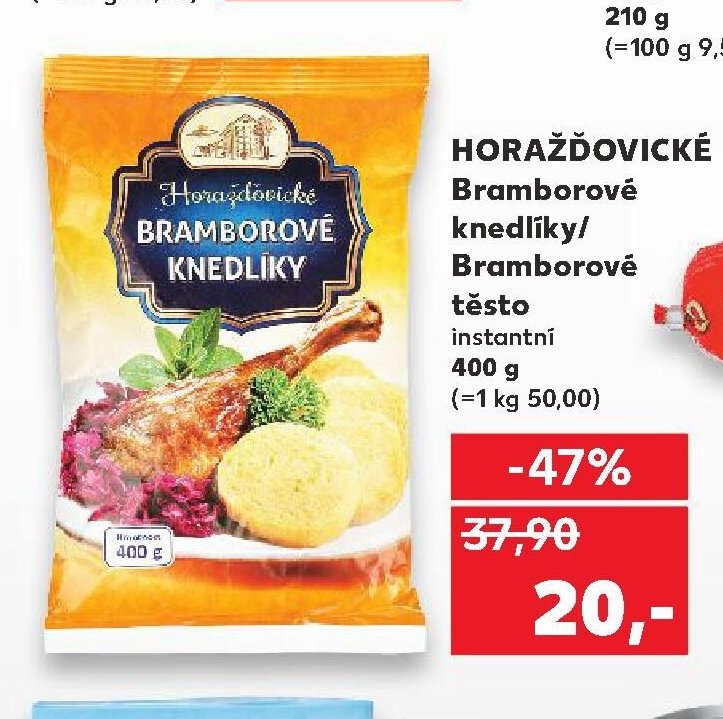 HORAŽĎOVICKÉ Bramborové knedlíky/Bramborové těsto