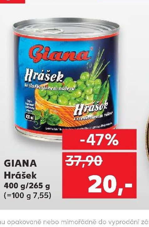 GIANA Hrášek
