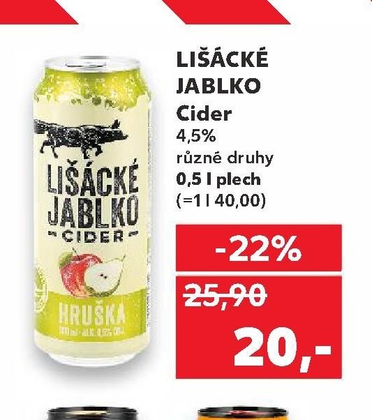 LIŠÁCKÉ JABLKO Cider 0,5 l plech