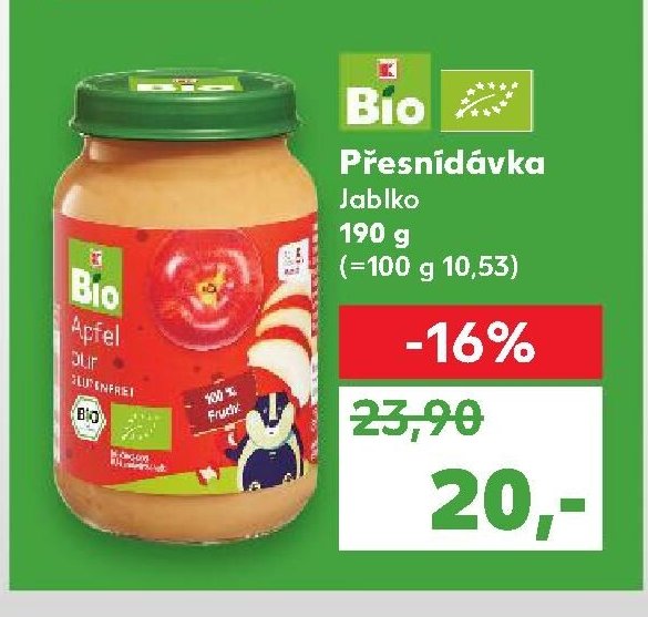 BIO Přesnídávka Jablko 190 g