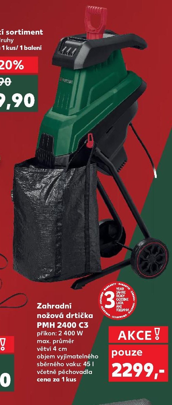 Zahradní nožová drtička PMH 2400 C3