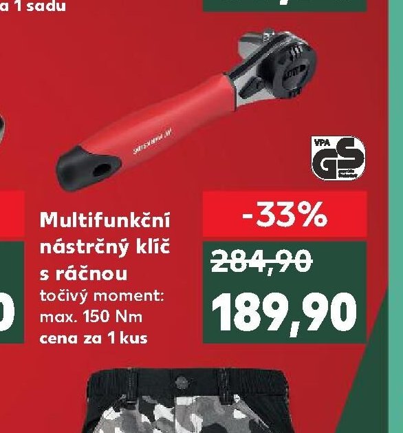 Multifunkční nástrčný klíč s ráčnou