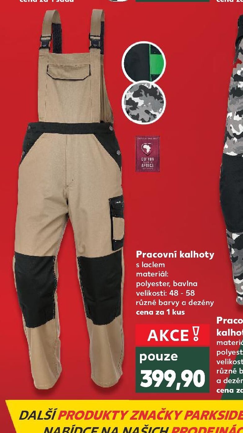 Pracovní kalhoty s laclem