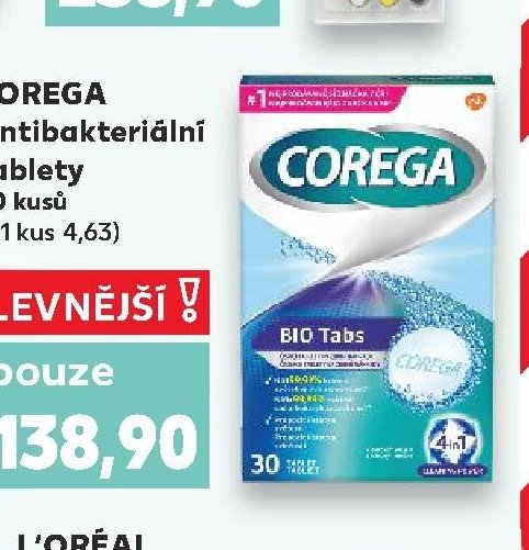 Corega antibakteriální tablety