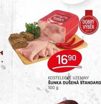 KOSTELECKÉ UZENINY ŠUNKA DUŠENÁ STANDARD
