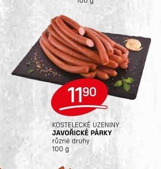 KOSTELECKÉ UZENINY JAVOŘICKÉ PÁRKY