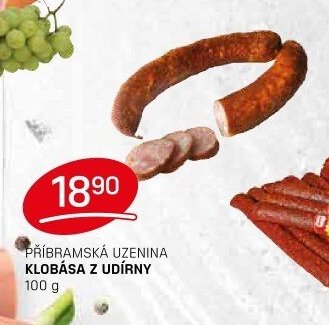 PŘÍBRAMSKÁ UZENINA KLOBÁSA Z UDÍRNY