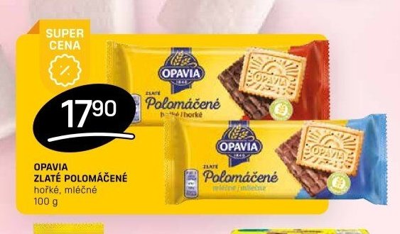 Opavia Zlaté Polomáčené hořké, mléčné