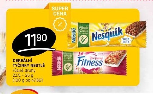 Cereální tyčinky Nestlé různé druhy