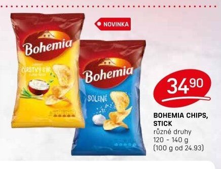 Bohemia Chips, Stick různé druhy