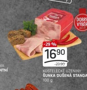 KOSTELECKÉ UZENINY ŠUNKA DUŠENÁ STANDARD