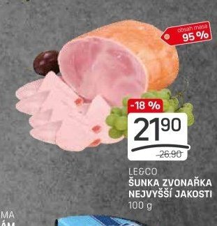LE&CO ŠUNKA ZVONAŘKA NEJVYŠŠÍ JAKOSTI