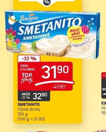 SMETANITO různé druhy