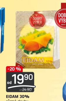 EIDAM 30% různé druhy, plátky