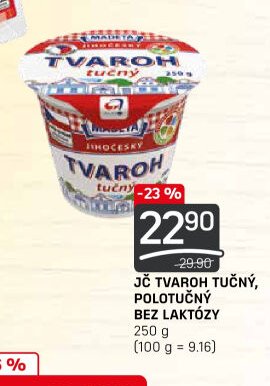 JČ TVAROH TUČNÝ, POLOTUČNÝ BEZ LAKTÓZY
