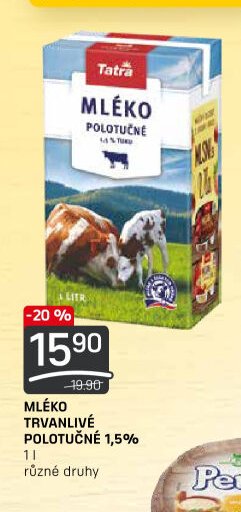MLÉKO TRVANLIVÉ POLOTUČNÉ 1,5%
