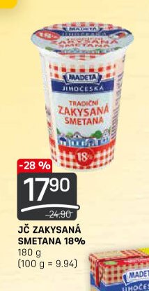 JČ ZAKYSANÁ SMETANA 18%