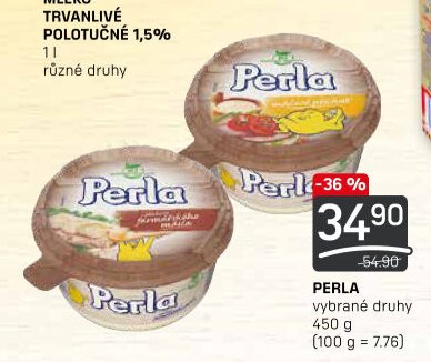 PERLA vybrané druhy