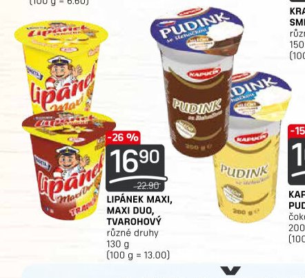 Lipánek Maxi, různé druhy