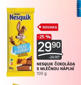 NESQUIK ČOKOLÁDA S MLÉČNOU NÁPLNÍ