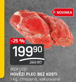 Hovězí plec bez kosti Bidfood