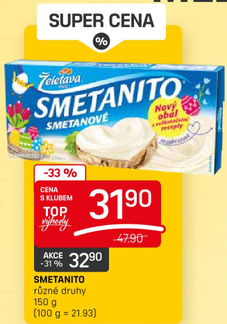 Sýr tavený Smetanito Želetava