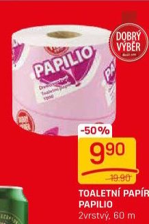 Toaletní papír 2vrstvý Papilio Dobrý Výběr