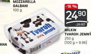 Tvaroh jemný Milkin