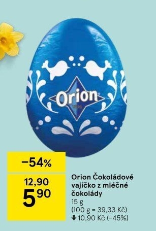 Čokoládové vajíčko Orion