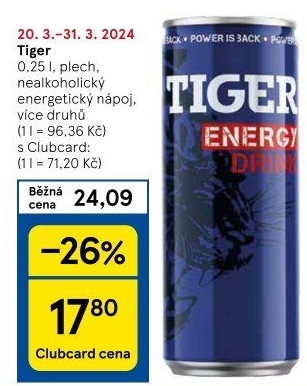 Energetický nápoj Tiger