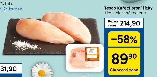 Kuřecí prsní řízky Tesco