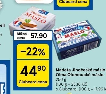 Máslo Jihočeské Madeta