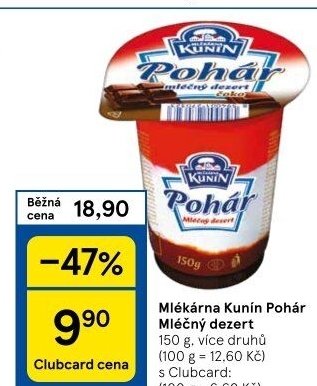 Mléčný Pohár Mlékárna Kunín