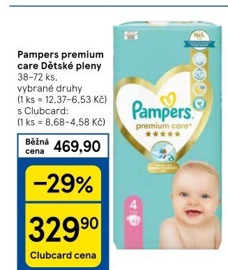 Pleny dětské Pampers Premium Care
