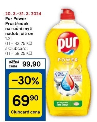 Prostředek na nádobí Pur