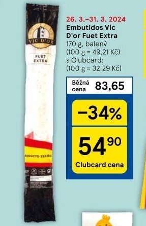 Salám Fuet extra Vic D'