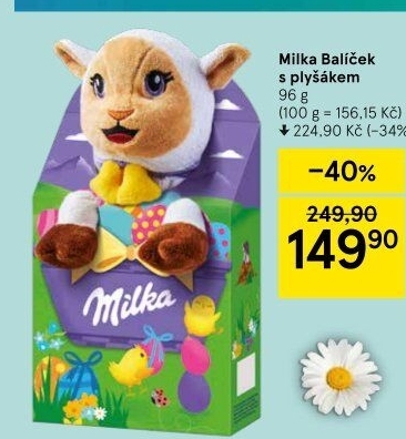 Sladkosti s plyšákem Milka