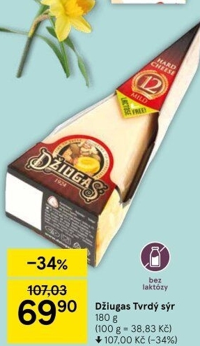 Sýr bez laktózy Džiugas