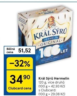 Sýr Hermelín Král sýrů