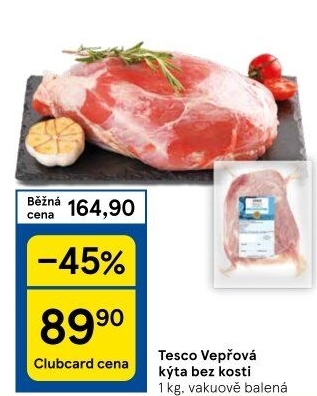 Vepřová kýta bez kosti Tesco
