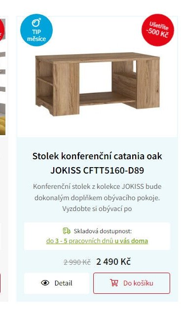 Stolek konferenční catania oak JOKISS CFTT5160-D89
