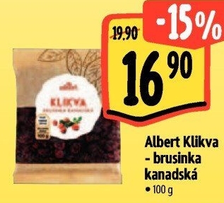 Brusinky klikvy sušené Albert